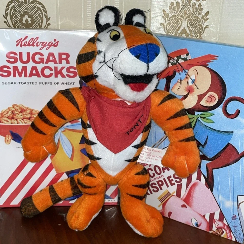 Vintage Set Kellog's Cereal Items | Hardcover Bound Notebooks & Tony Tiger Plush